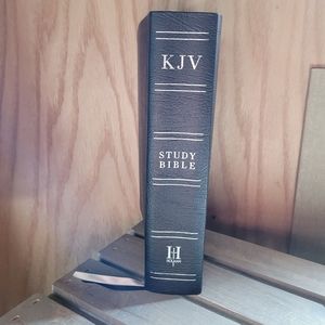 💖HP💖 KJV Study Bible full color bonded leather black